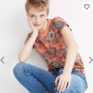 Madewell sz XXS perfect vintage tee gathered bloom